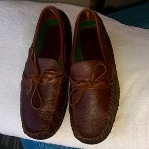 H.S.TRASK GENUINE HANDSEWN SLIP-ONS - SIZE 11 M